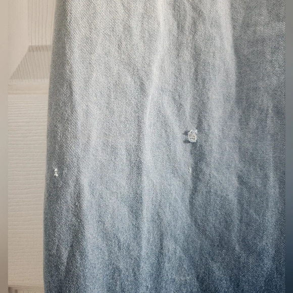 Kyoto Kasuals vintage 90s oversized lagenlook ombre denim maxi dress small - Picture 5 of 8